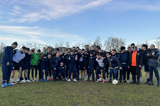 Ascoli, allenamento con la squadra del Quarta Categoria